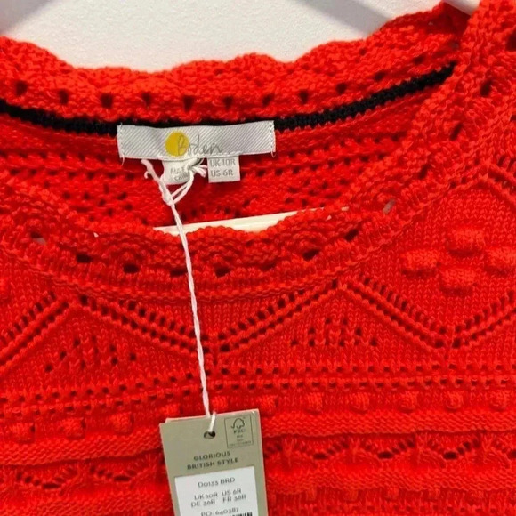 Boden Crochet Claudia Textured Knitted Dress 6R - Picture 4 of 11